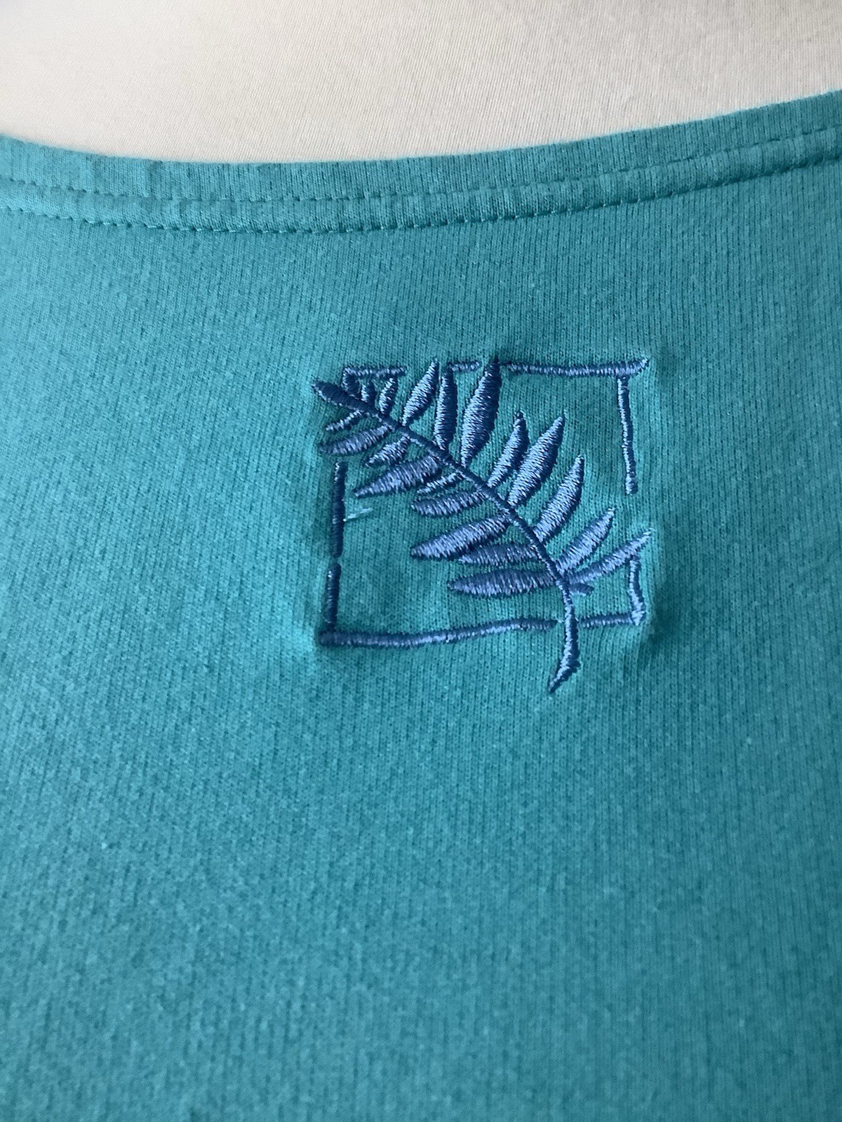 CYPRESS TSHIRT Dress (S) Long, Slits, 3/4 Sleeve Turquoise, Pockets Cozy Comfy