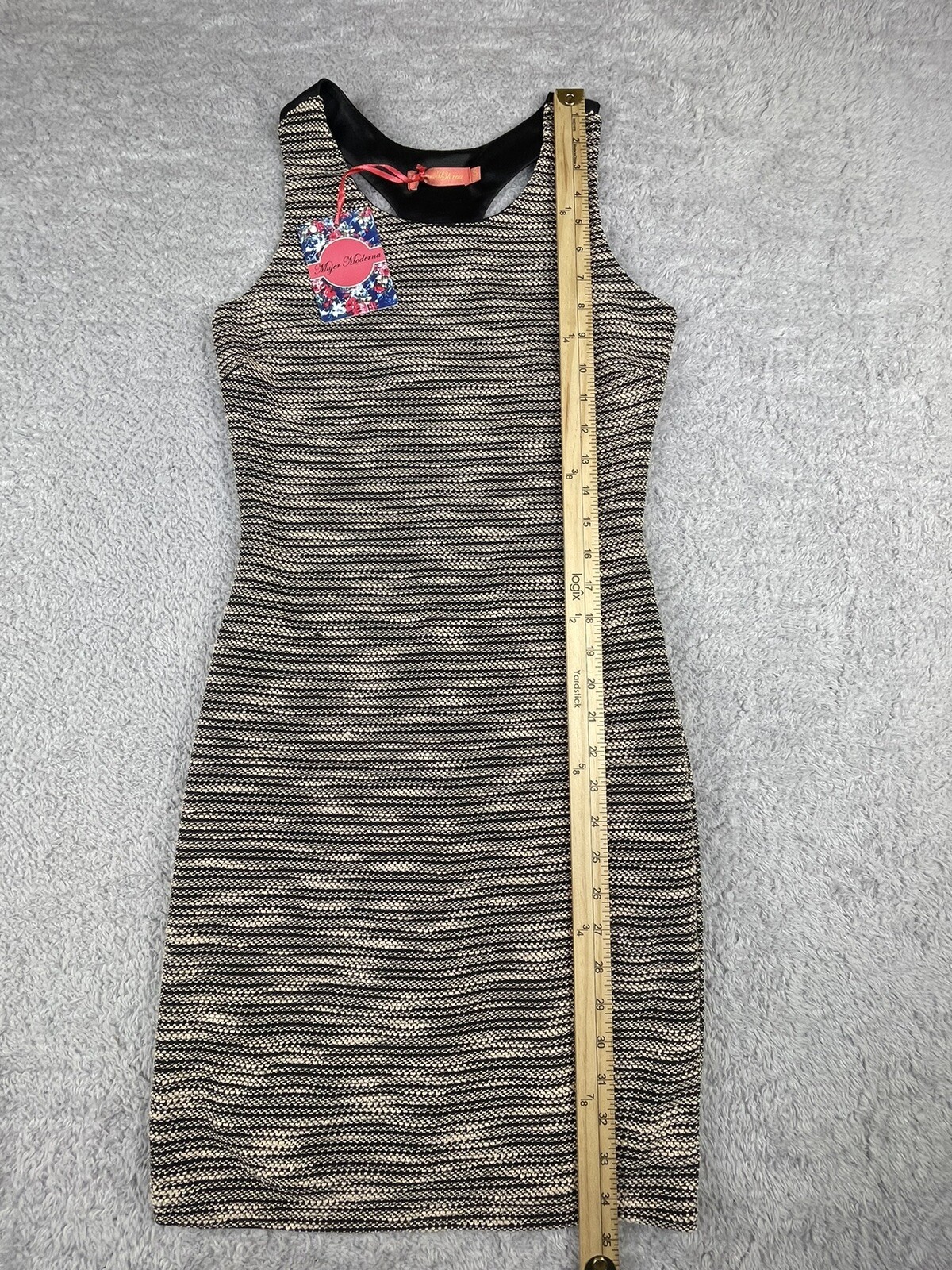 Mujer Moderna NWT Sleeveless Sheath Dress Women’s Size Small Lined Black White