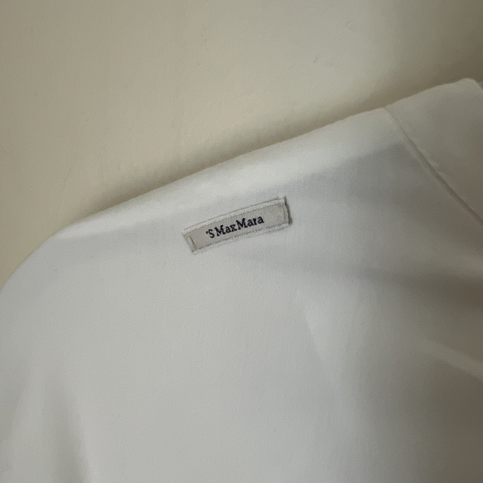 MAX MARA White Cotton Blend Poplin Shift Shirt Dress Pockets Size US 4