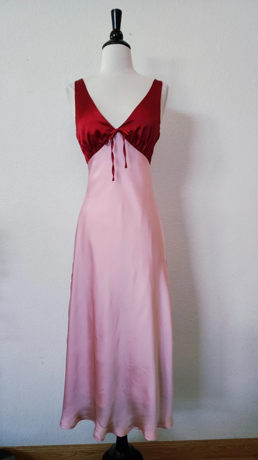 Anthropologie Midi Dress New Size Medium Pink Satin Slip Romantic Wedding