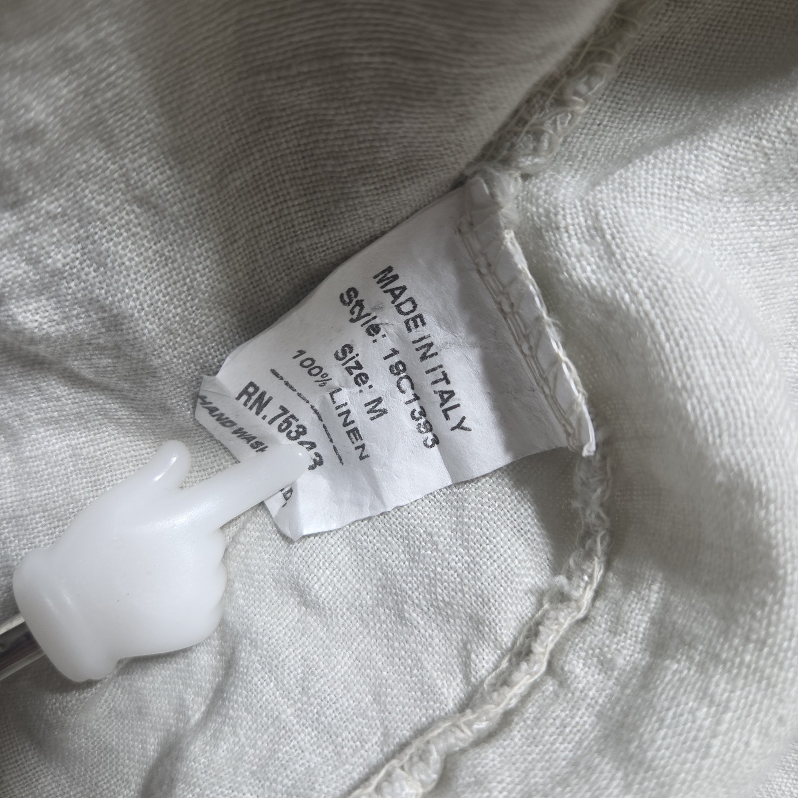 Francesca Bettini Dress Italy Made White 100% Linen Sleeveless Pullover Sz Med