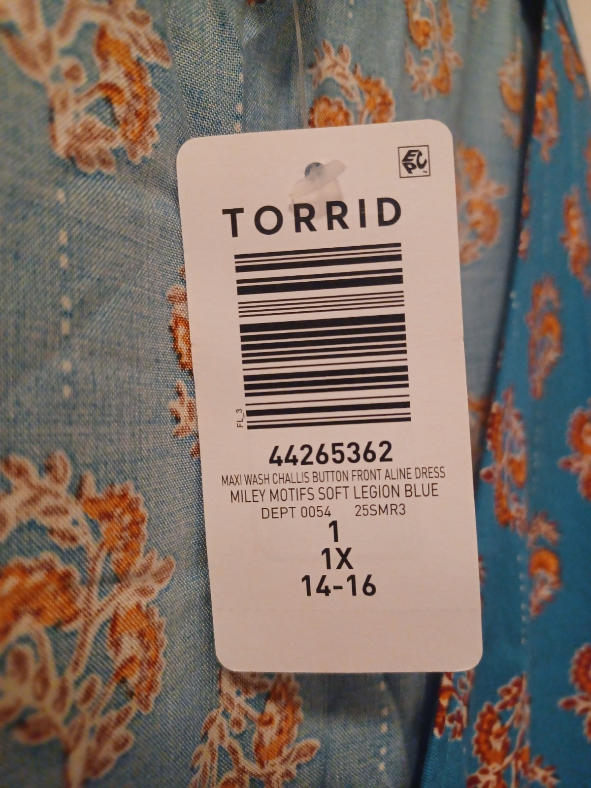 Torrid Chaliss Button Front Maxi Dress