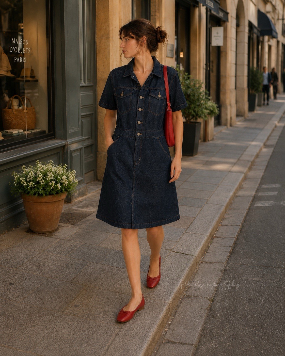 NWT Levi’s Signature Denim Shirt Dress Size L Dark Wash Utility Style