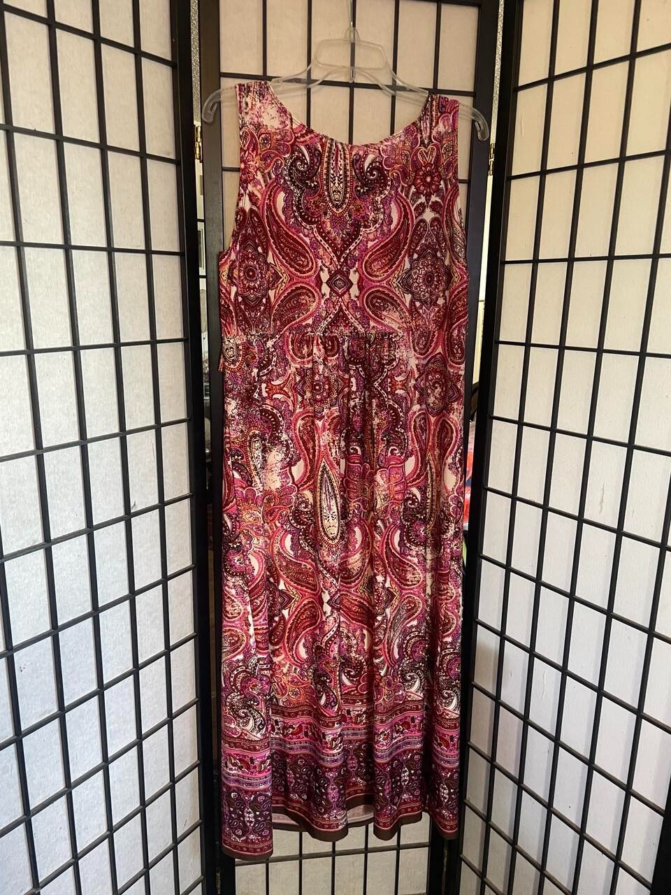 EUC Elementz Woman Paisley Print Maxi Dress size 1X