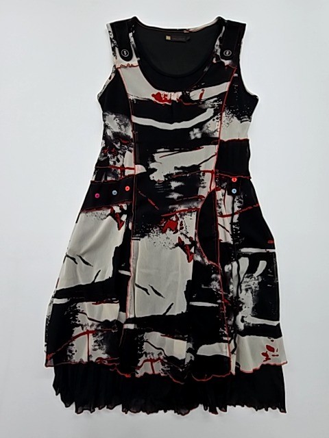 Purrr Rose Women’s Black Red Fit Flare L Sleeveless