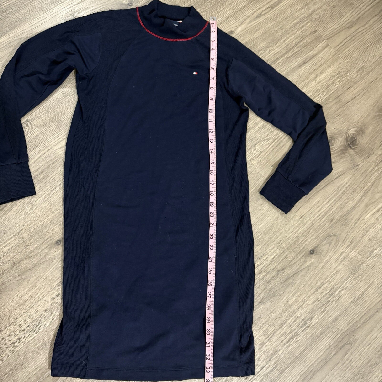 Tommy Hilfiger Women’s Mock Turtle Neck Dress Dark Blue Navy Size XS Ultra Soft