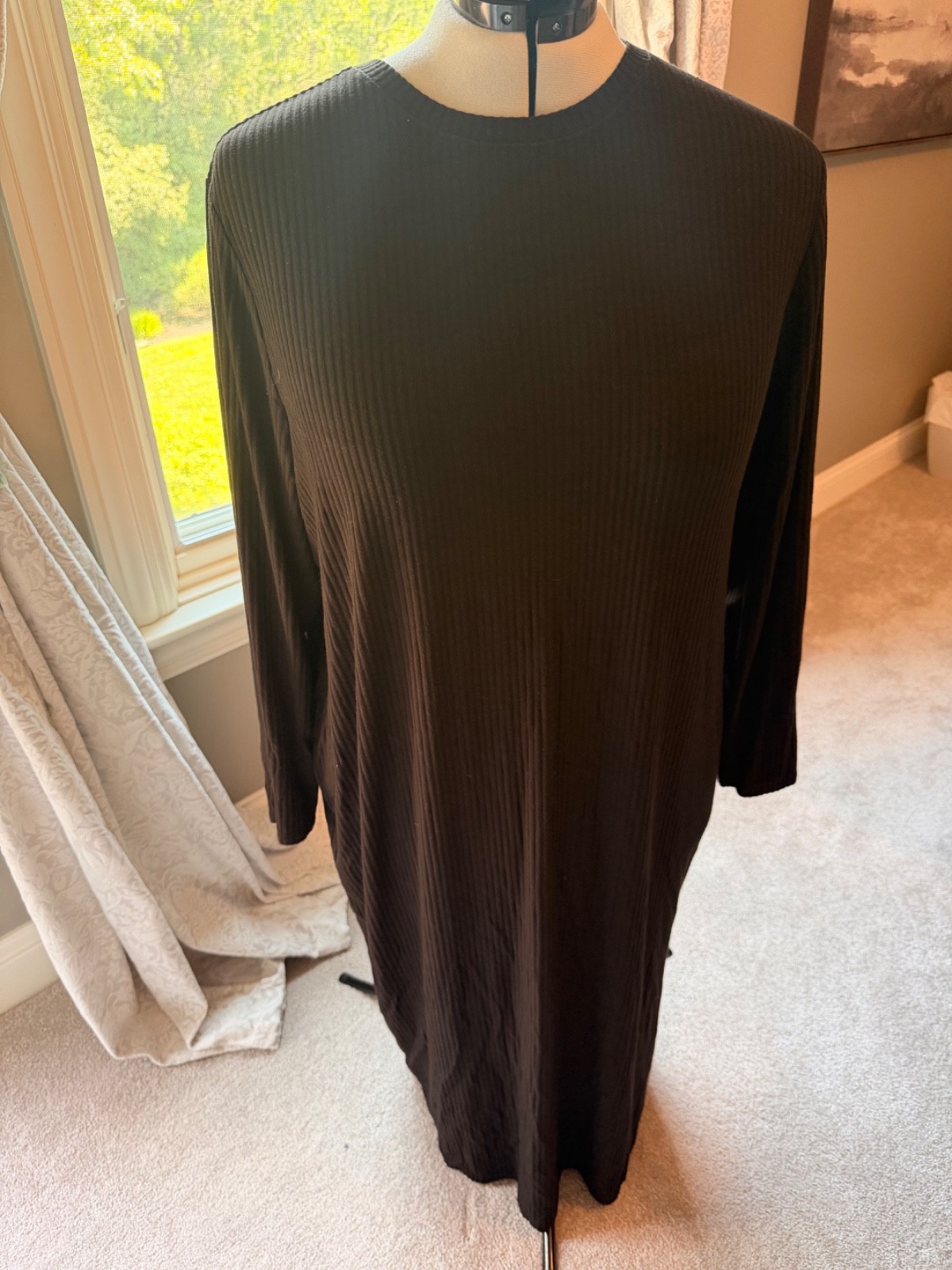 Universal Standard Long Sleeve Black Ribbed Dress (XL – 26-28)