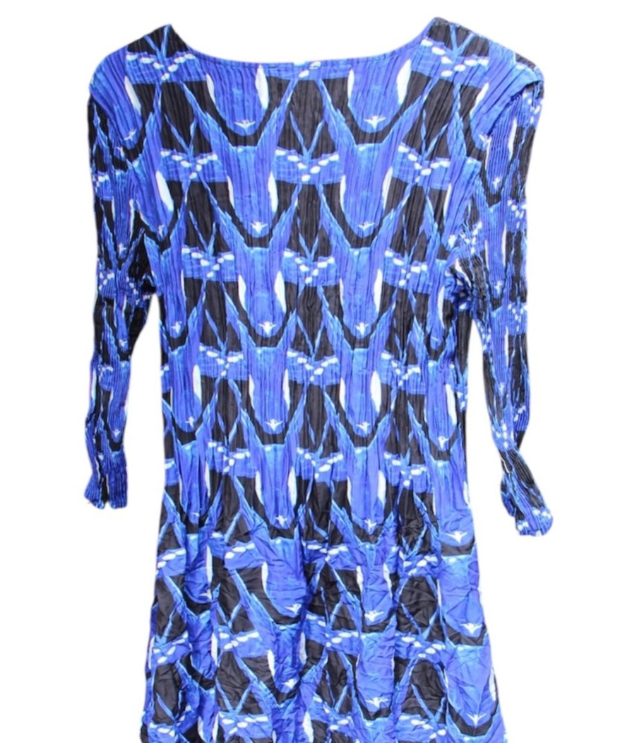 ALQUEMA Smash Pocket Dress Size 1 Crinkle Pleated Abstract Patterned