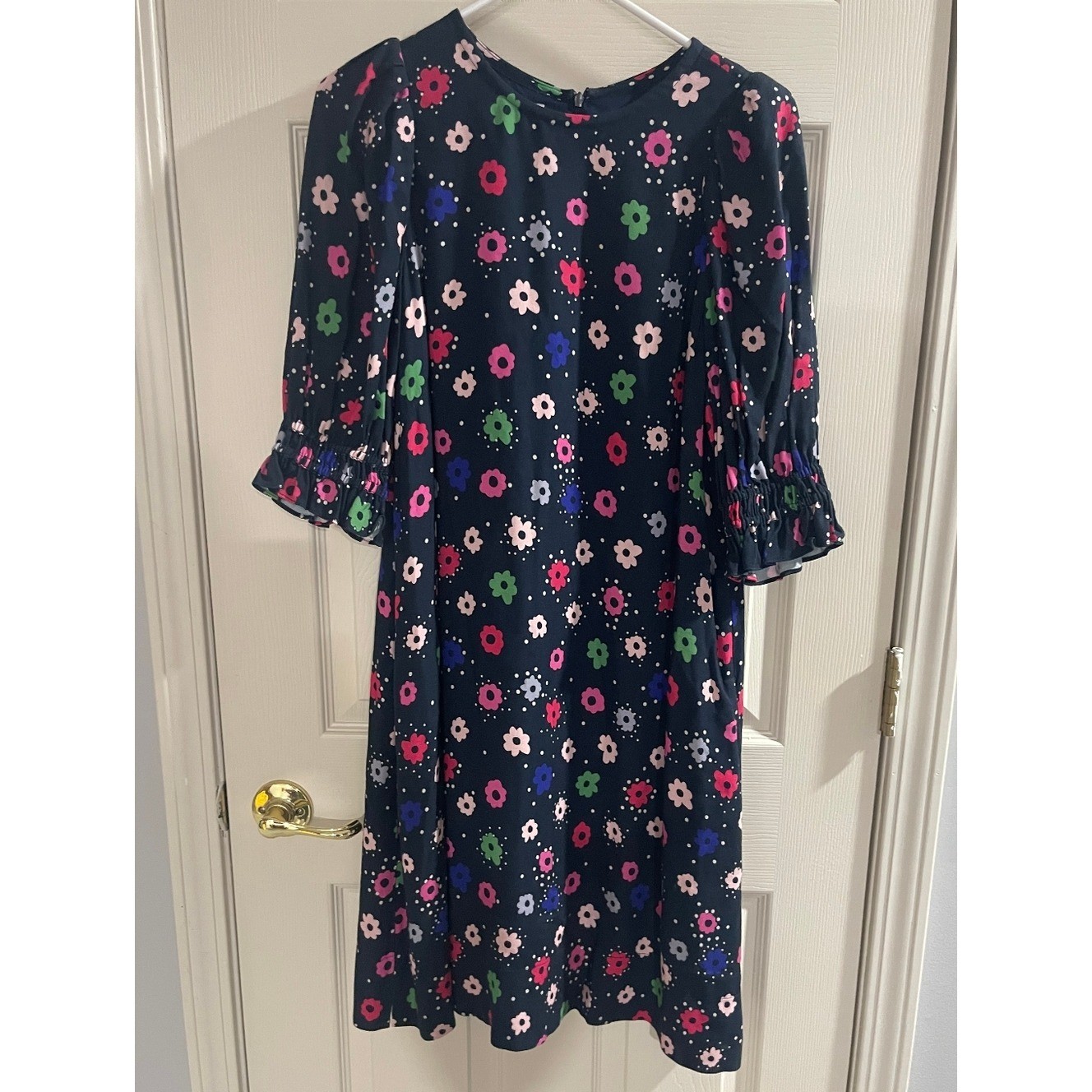 NWT Sara Campbell Womens Limited Edition Aria Navy Daisies Midi Dress Size Small
