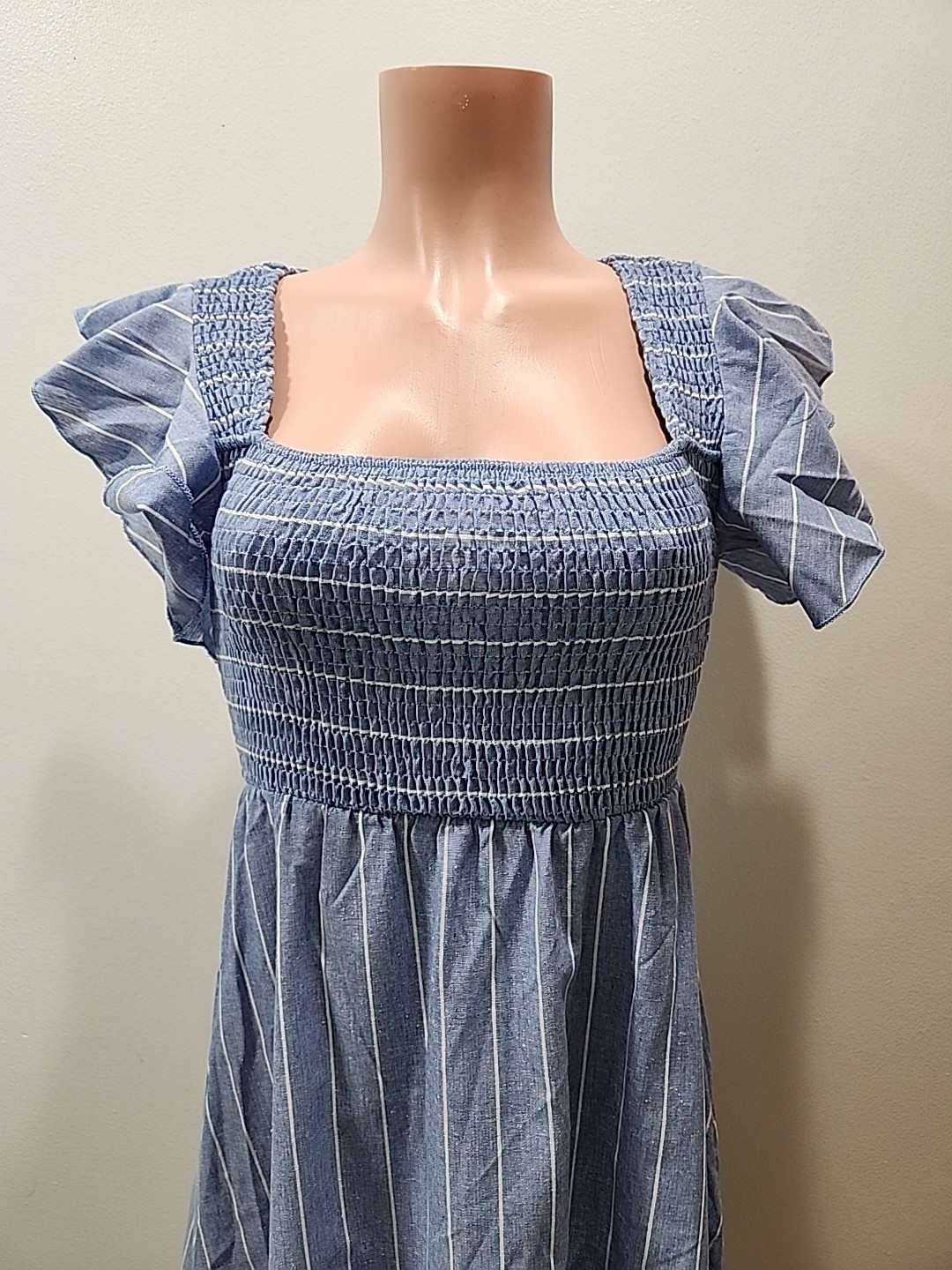 Nwt Blue With White Stripes Cupshe Women’s Sundress Size Medium