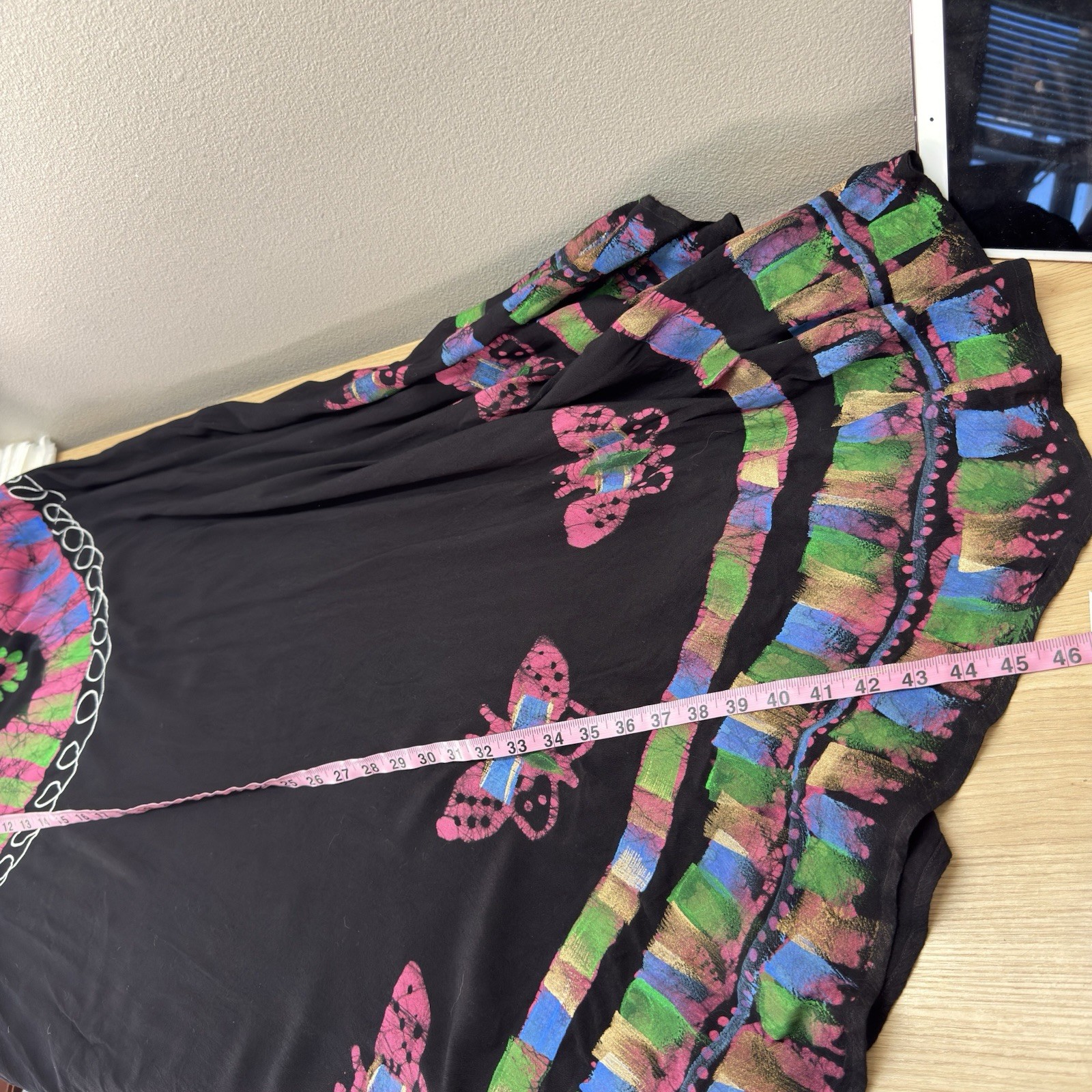 Umbrella Dress Painted Butterflies Size 2X Cover Up Artsy Beach Flowy Arttowear