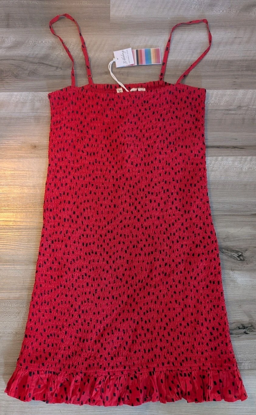 NWT! Billabong x Sincerely Jules Women’s Red Dress Playing for Keeps Sz Med