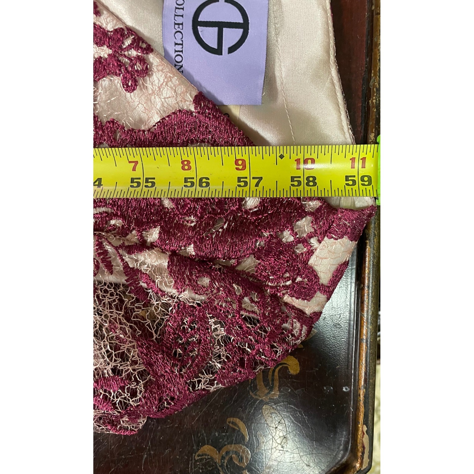 JS Collections Soutache Berry Embroidered Lace Gown Formal Maxi Dress Wedding 2