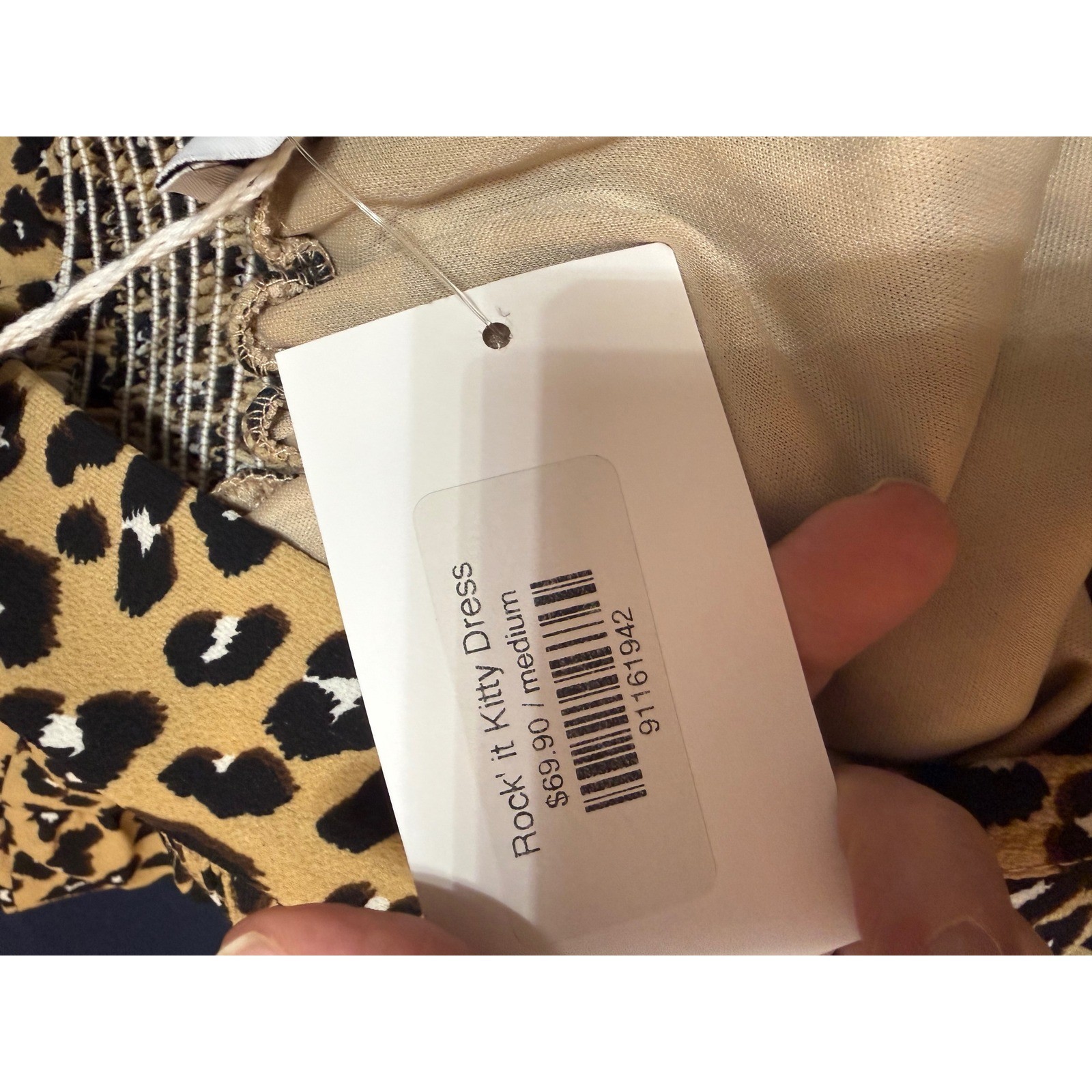 Adrienne Leopard Print Tiered Mini Dress NWT Size M Chic Trendy