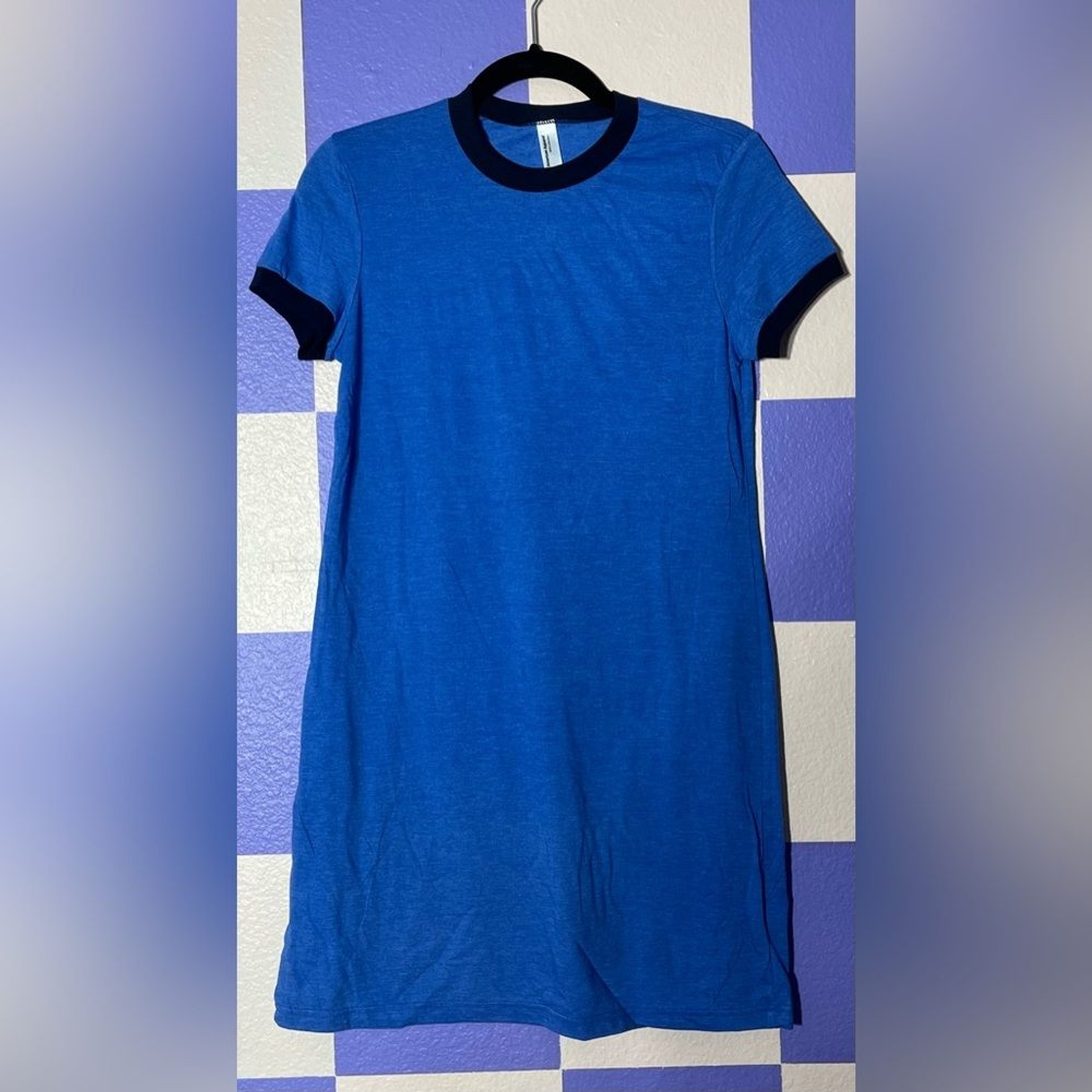 NWOT American Apparel Ringer Tee Mini Dress in Blue Colorblock – Size XS