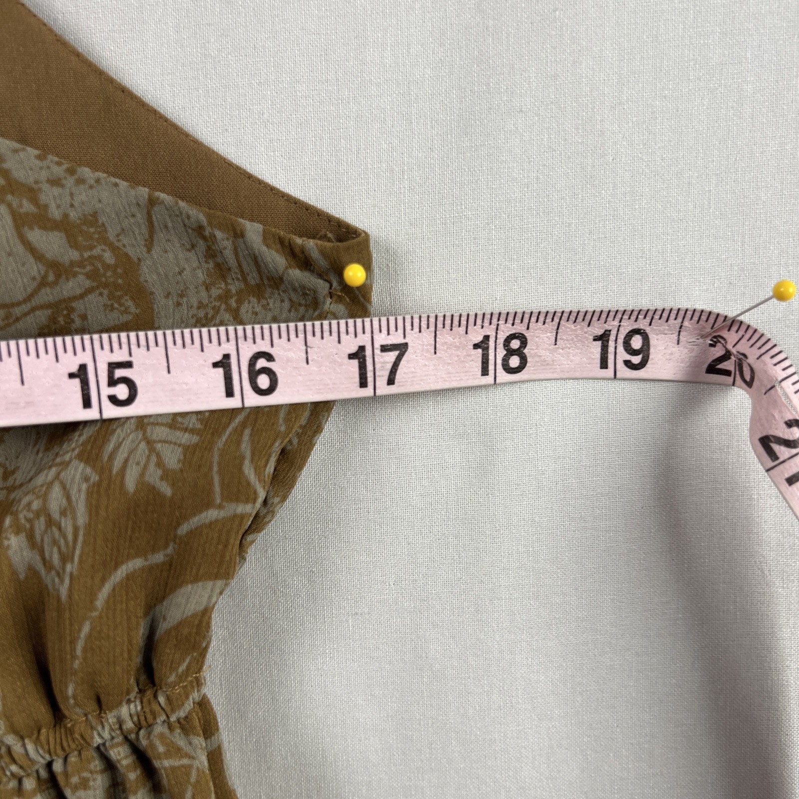 To The Max Dress Size 6 Brown Floral Empire Waist Knee Length Ruffled Boho