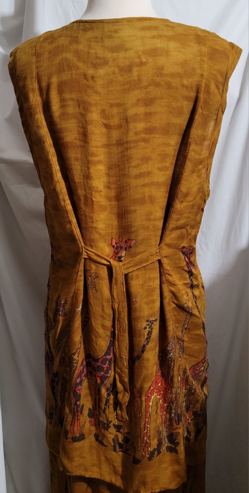BLACK MAGIC BOHO STYLE 2 PC WOMEN XL TOP /MATCHING SKIRT/BROWN & PRETTY GIRAFFES