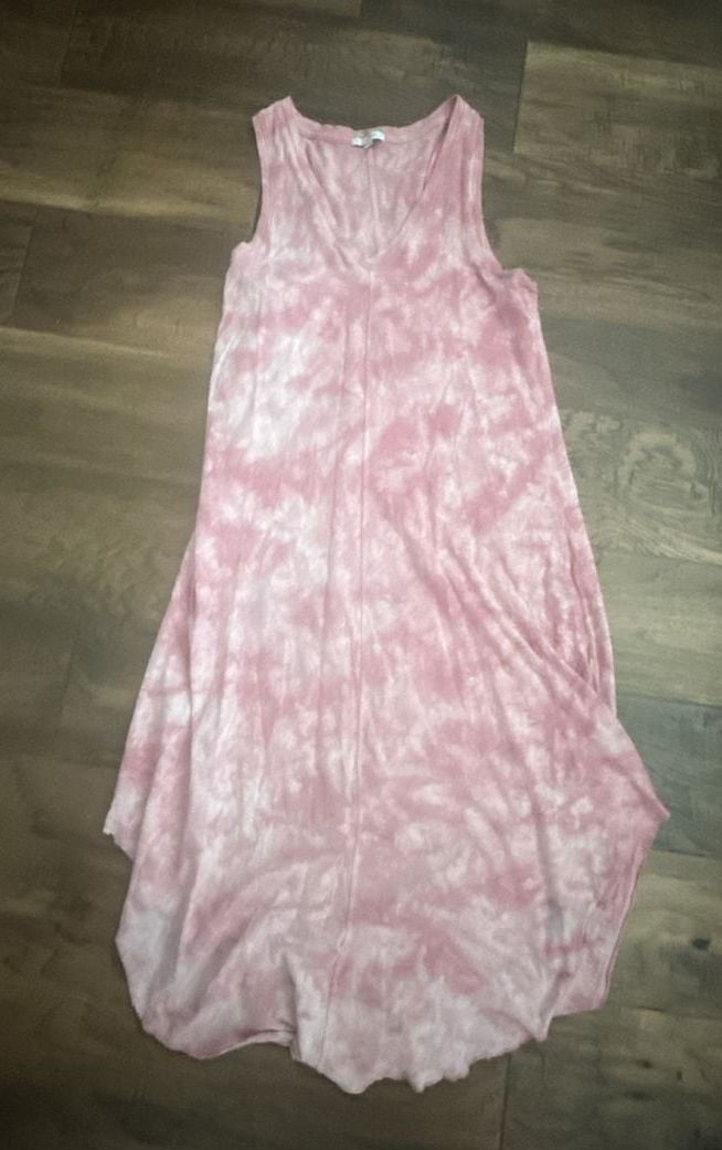 Z Supply The Cloud Tie Dye Racerback Midi Dress Pink