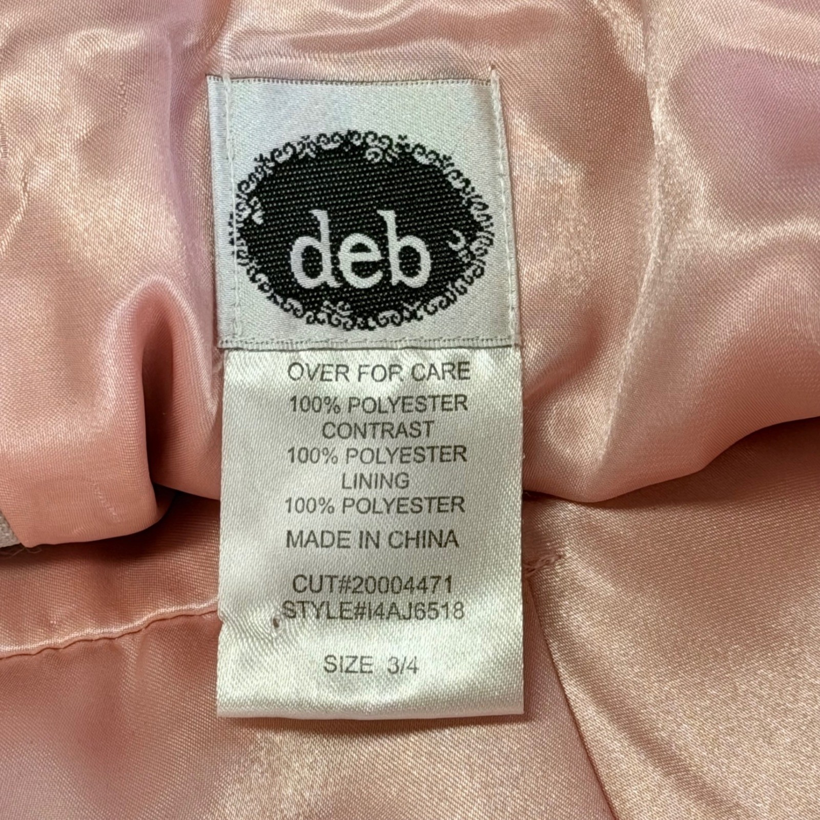 Deb Blush Pink Sequin Fit Flare Dress Junior 3/4 Fairy Balletcore Y2K Prom Party