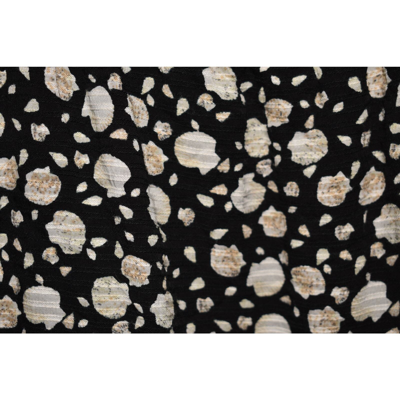 LOFT $90 Seashell Bow Strap Tiered Swing Dress Black Ivory Medium