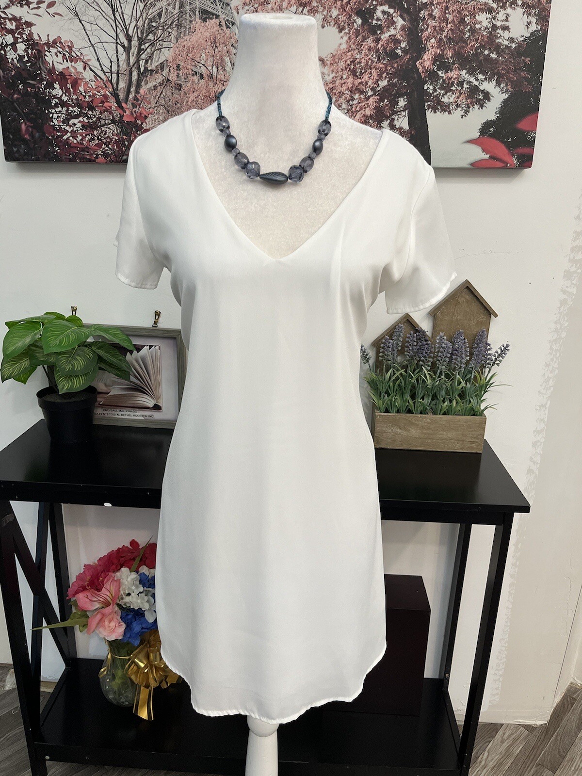 Lulus Freestyle White Shift Women’s Dress XS Short Sleeve 100% Polyester
