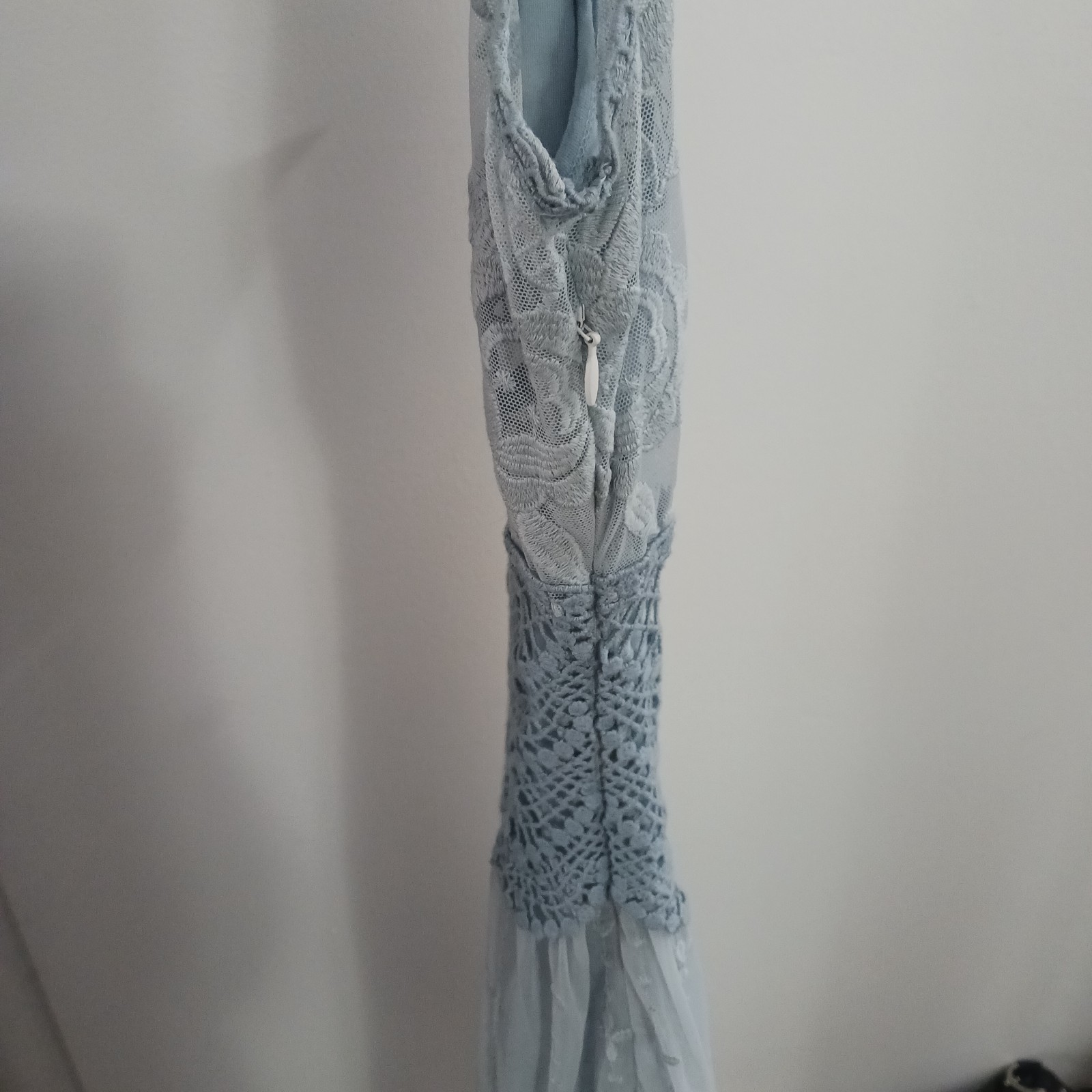 Sundance love always lace embroidered dress size 10 dusty blue