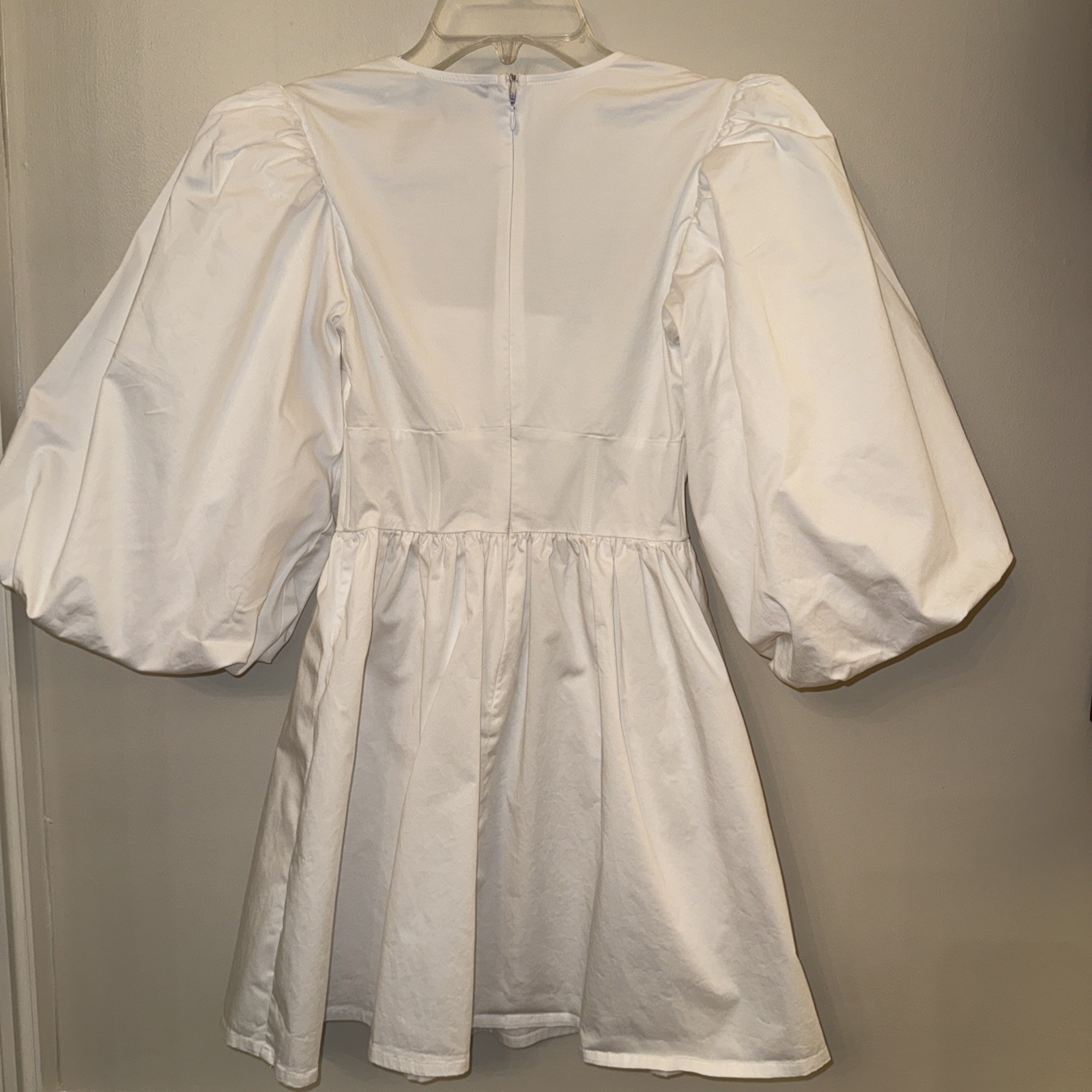 Danielle Bernstein WeWoreWhat white cotton corset panel mini dress size 00