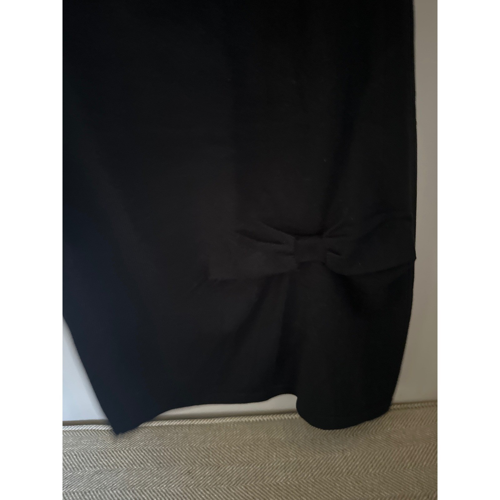 Aya Muse Black Cowl Neck Mini Dress Sleeveless Bow Detail Bodycon NWT Size S