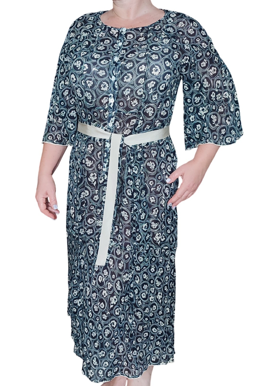 HIGH Claire Campbell Everyday Couture Use Floral Midi Maxi Dress Italy Luxury L