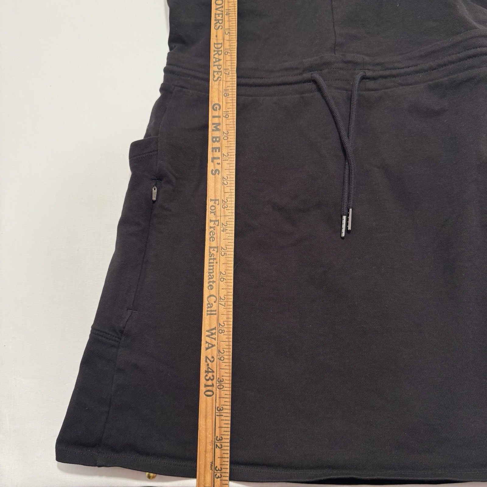 Patagonia Small Black Dress Organic Cotton Drawstring Elastic Waist Cut Out Back
