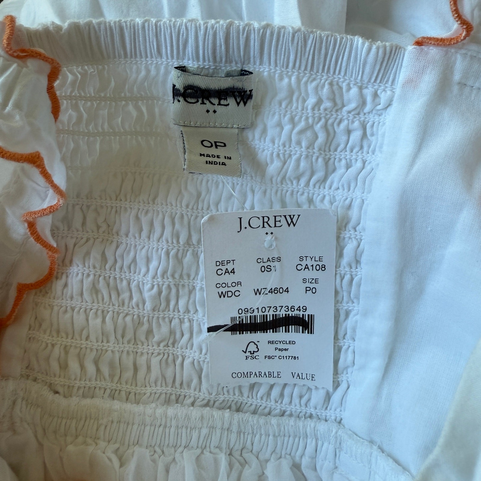 j. crew scalloped trim tiered midi dress in white ca108 women size petite 0 p0