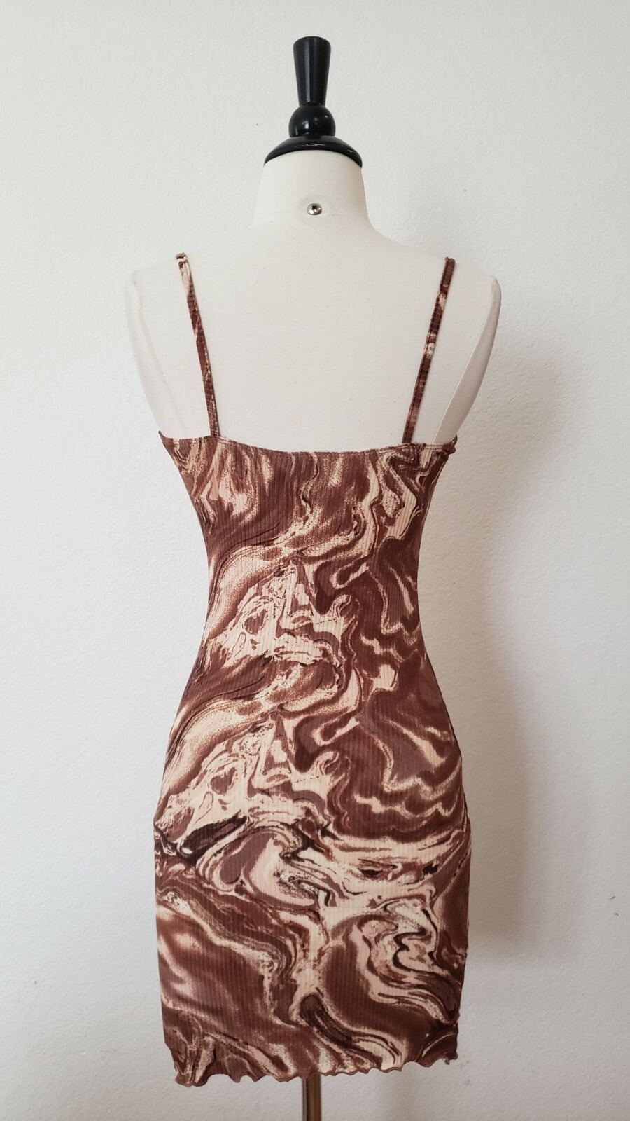 Urban Outfitters Dress New Size Medium Brown Tie Dye Bodycon Casual Retro Boho