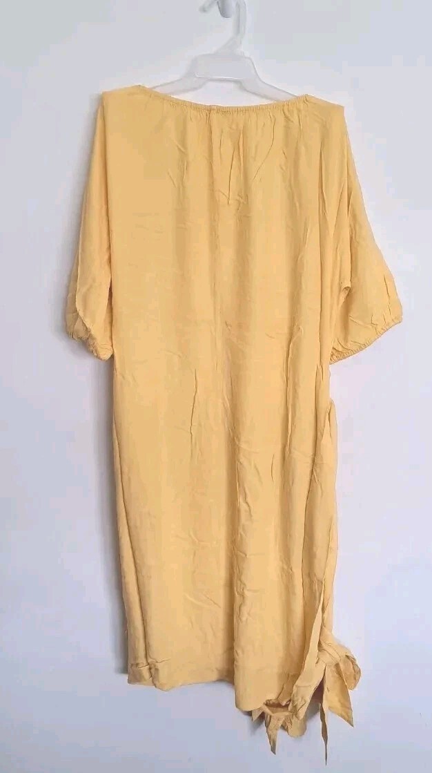 Goodthreads Women’s Mindi Wrap Fluid Twill Dress Light Yellow Size Small