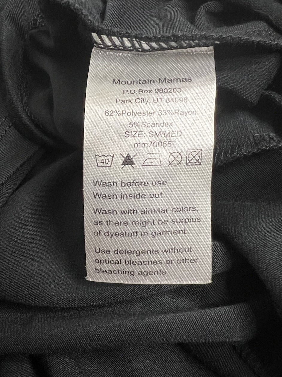 NWT Mountain Mamas Criss Cross Shorty Tunic Dress S/M, L/XL Midnight Black T-14