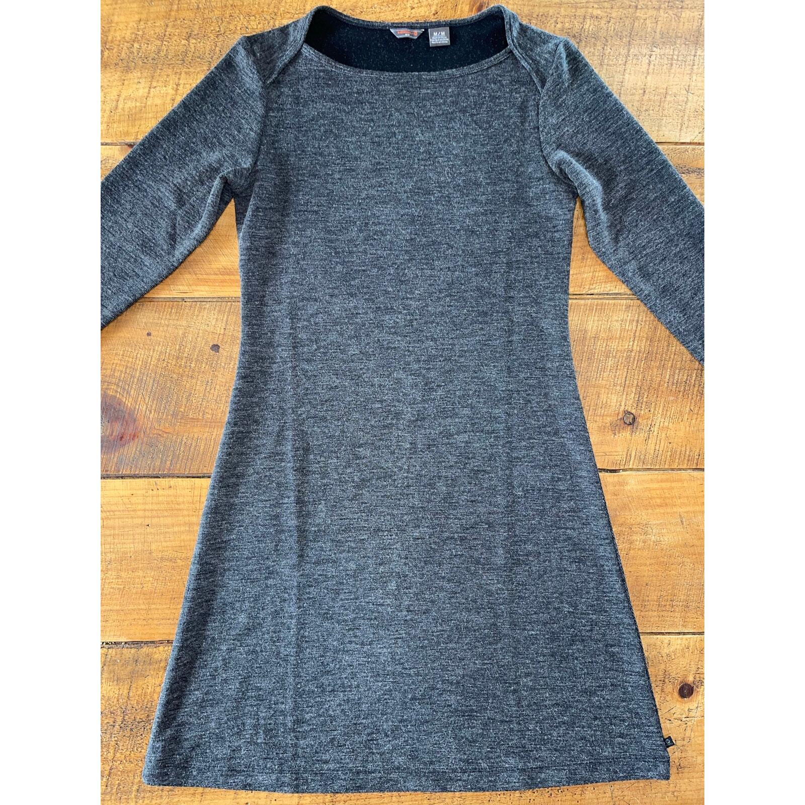 Womens Merrell Gray Long Sleeve Knee Length Winter Casual Dress Size Medium