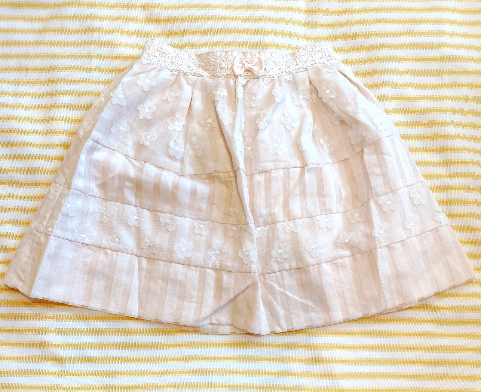 Liz Lisa Pink Lace Skirt Floral Hime Lolita Gyaru Satin SMALL Dress Layer JAPAN