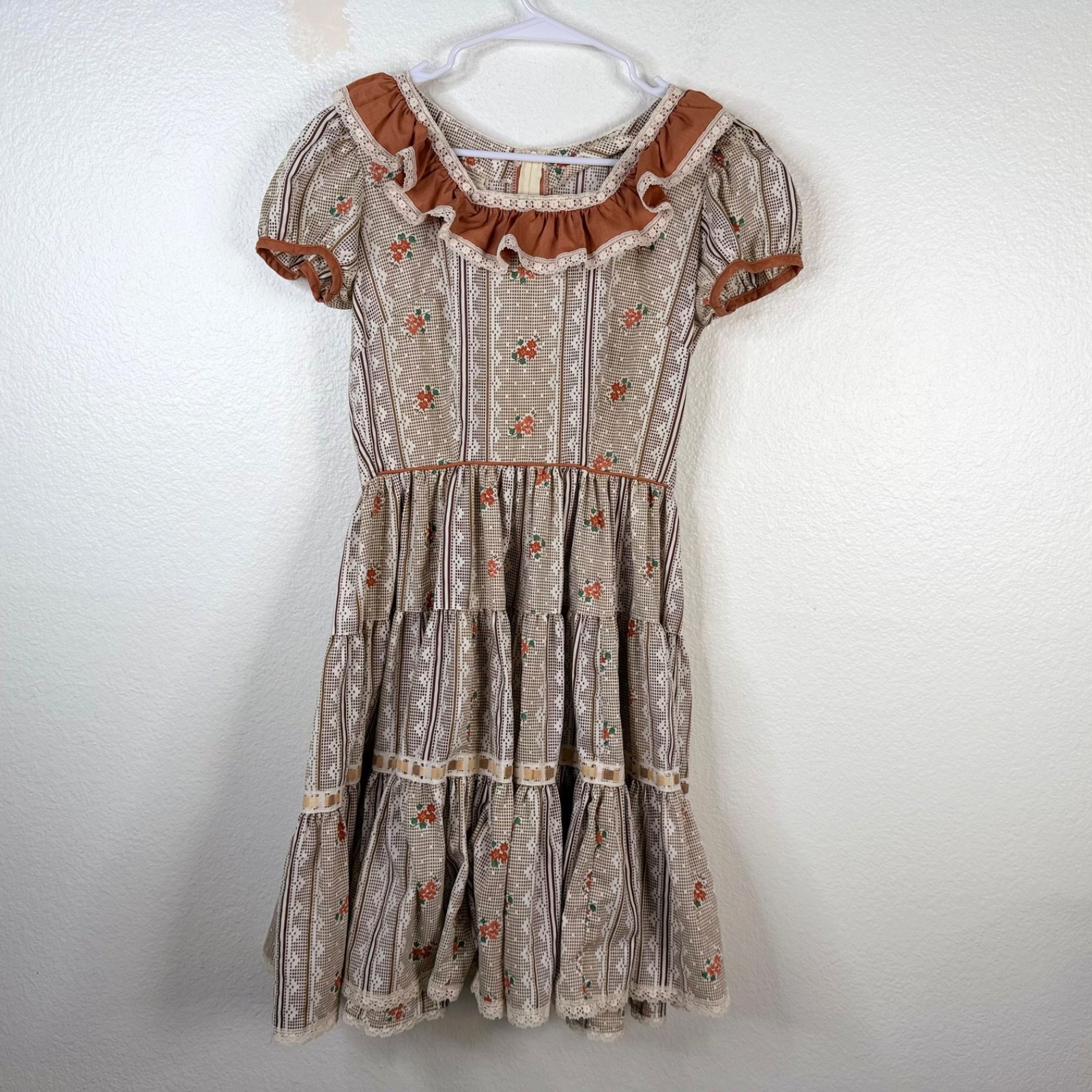Vintage Rockmount Ranch Wear Women’s Dress Square Wear Prairie Western Sz 12
