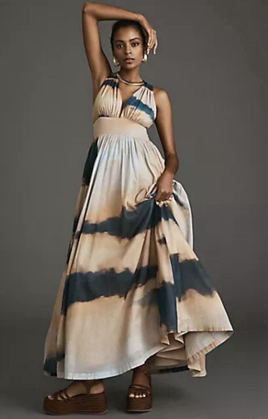 Hope For Flowers Guest Of Tie Dye Organic Cotton Maxi Dress Medium Anthropologie
