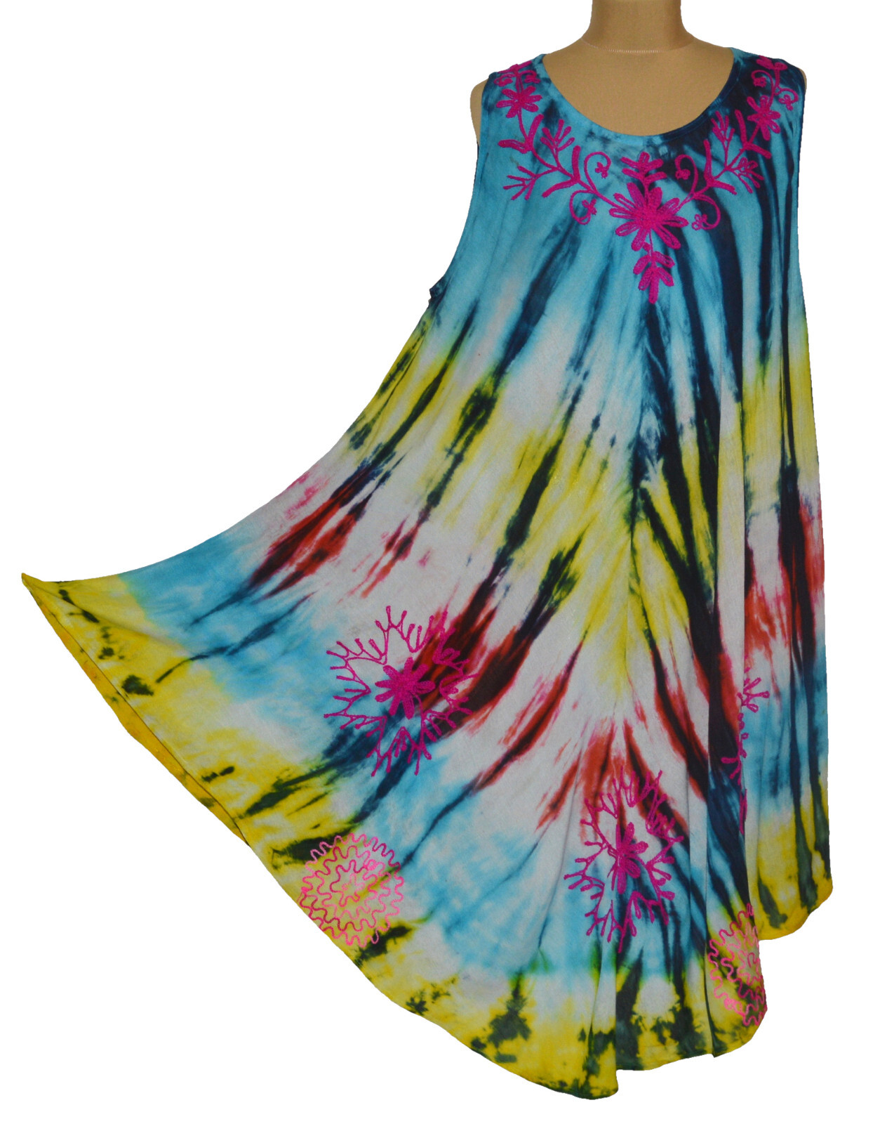 Summer dress tunic beach dress dress hippie boho tie dye 38 40 42 44 46 48 N°92.3