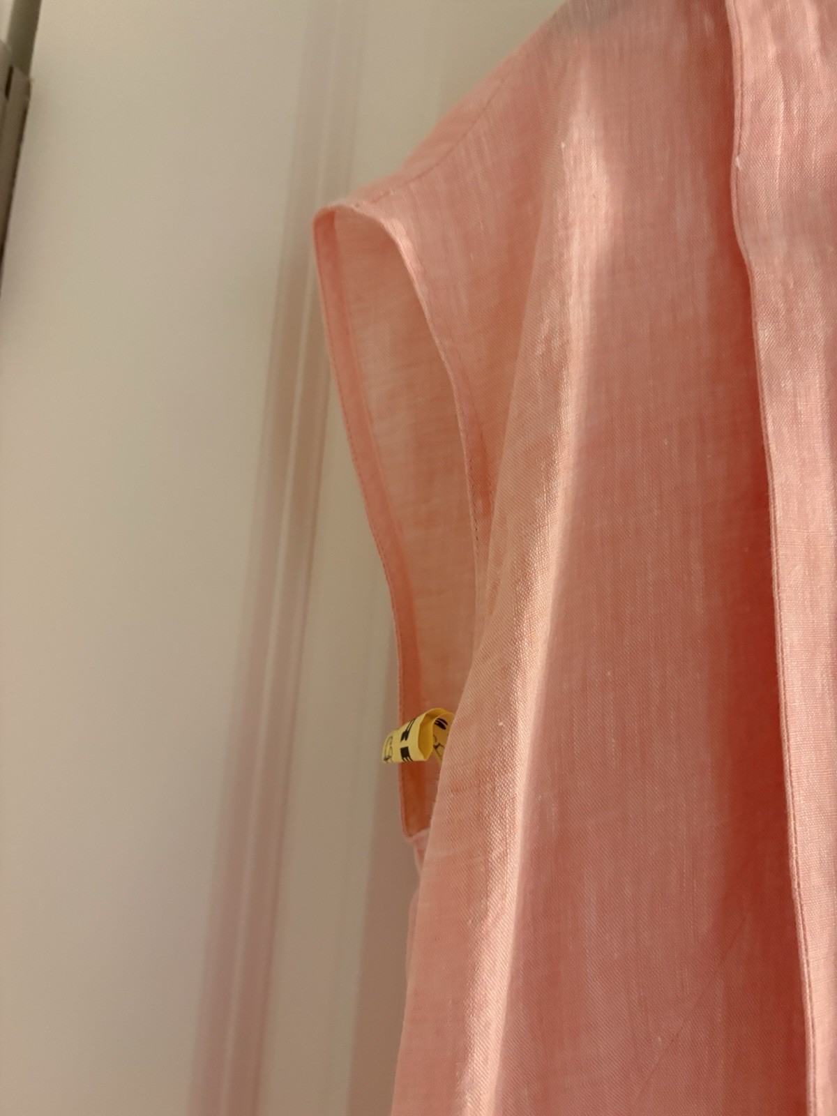 Lafayette 148 Peach/Pink Midi Linen Dress M