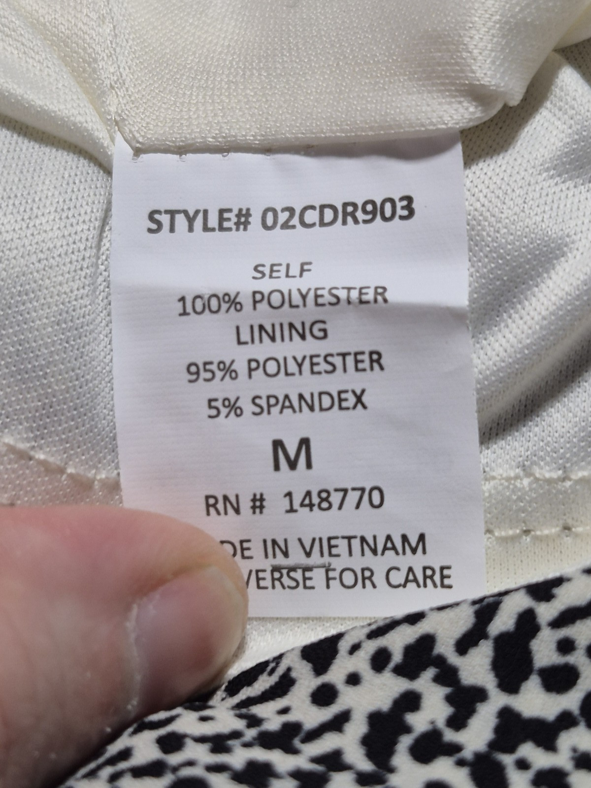 Sienna Sky Animal Print Dress Midi Lined Medium M 10/12 Black White