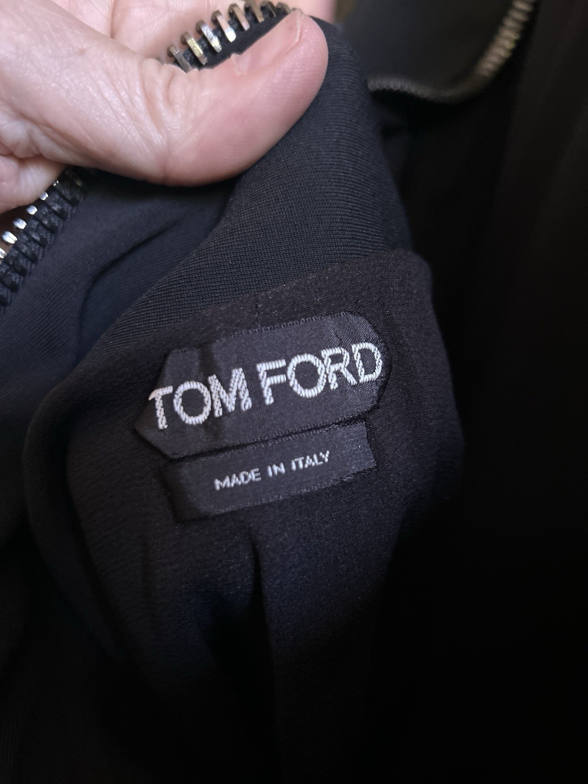 $5500 TOM FORD women’s Zipper open back knee length dress – black sz 44 / US 10