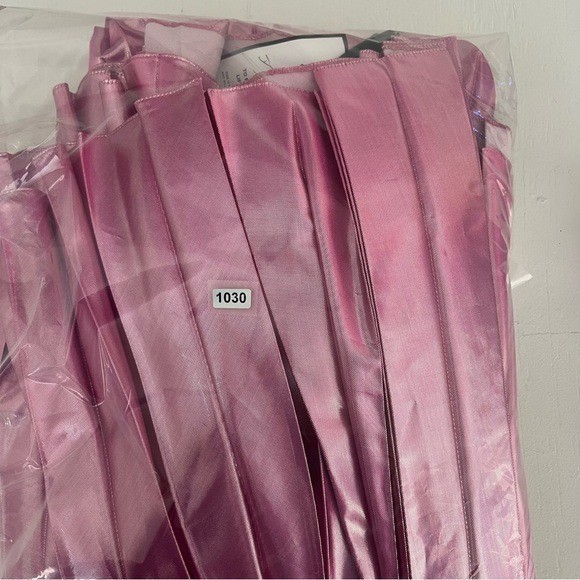 Christoper Kane Crystal Buckle Pleated Metallic Midi Dress Size 6 NWT Pink