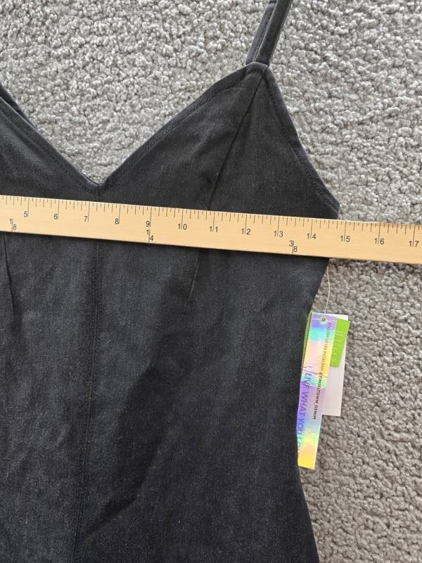 Tinseltown Sleeveless Cargo Bodycon Dress Juniors M Washed Black Zip Closure