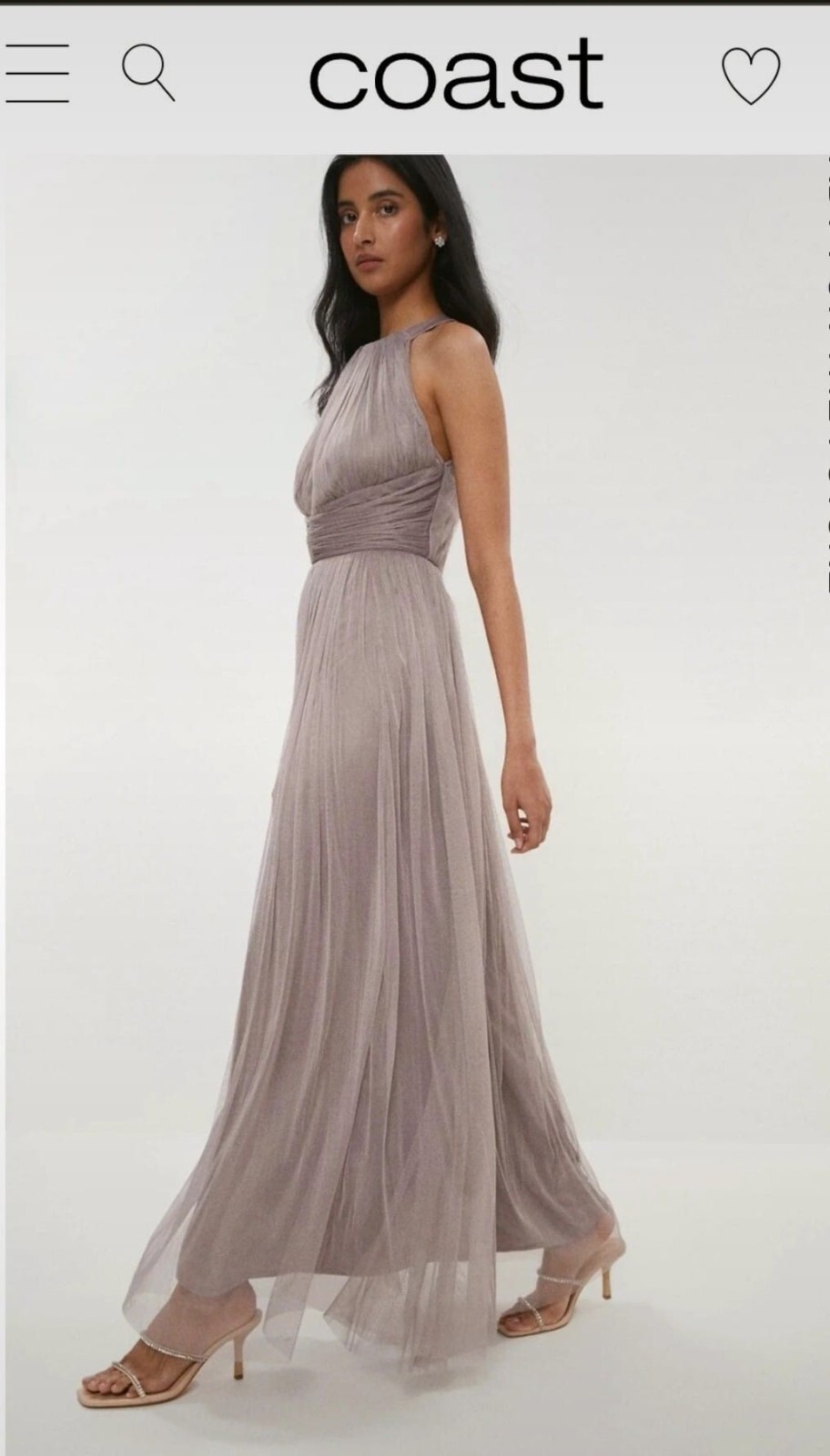 Coast ruched bridesmaid dresses multiple sizes available mink 8 