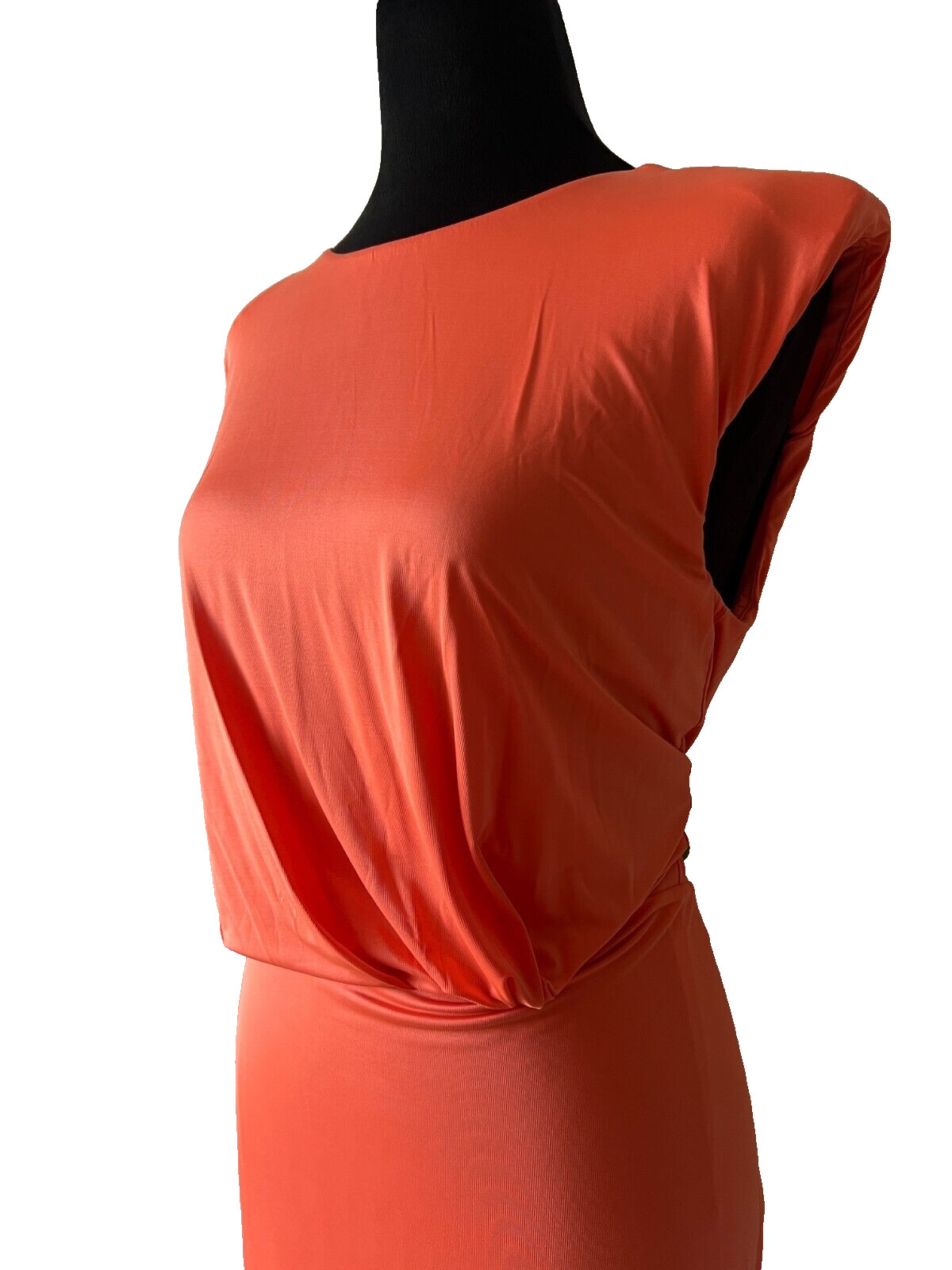 MARCIANO Ruched Butt Peach Schnapps Dress Size L New with Tags