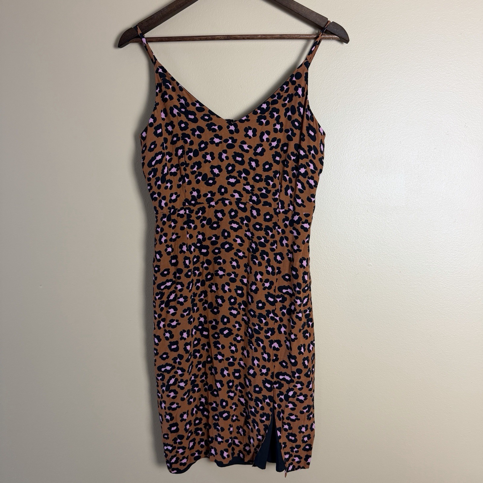Sanctuary Save the Date Cheetah Print Flirty Slip Dress S