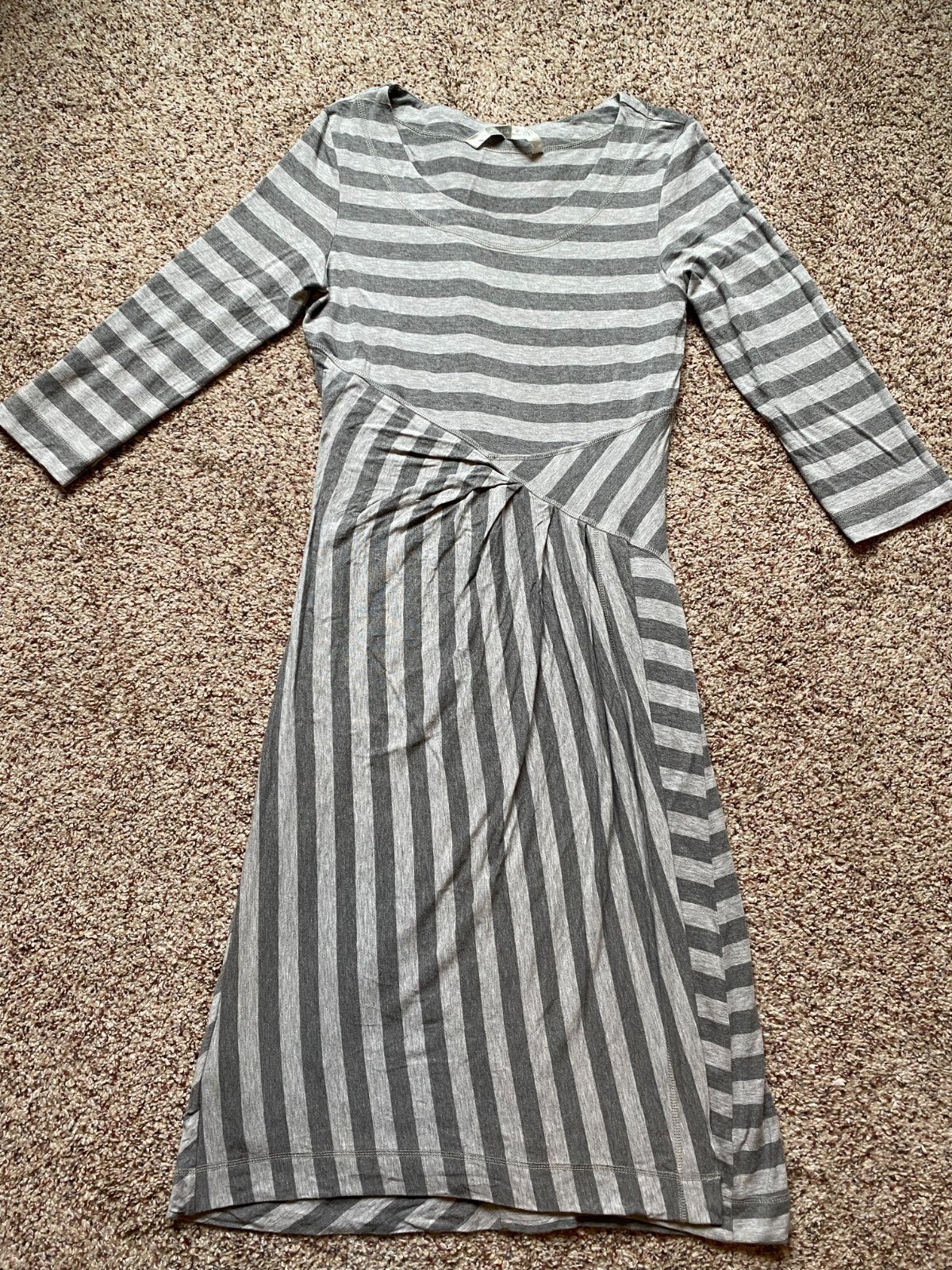 Athleta Splendor Lotus Wrap Striped Dress Medium Tall MT