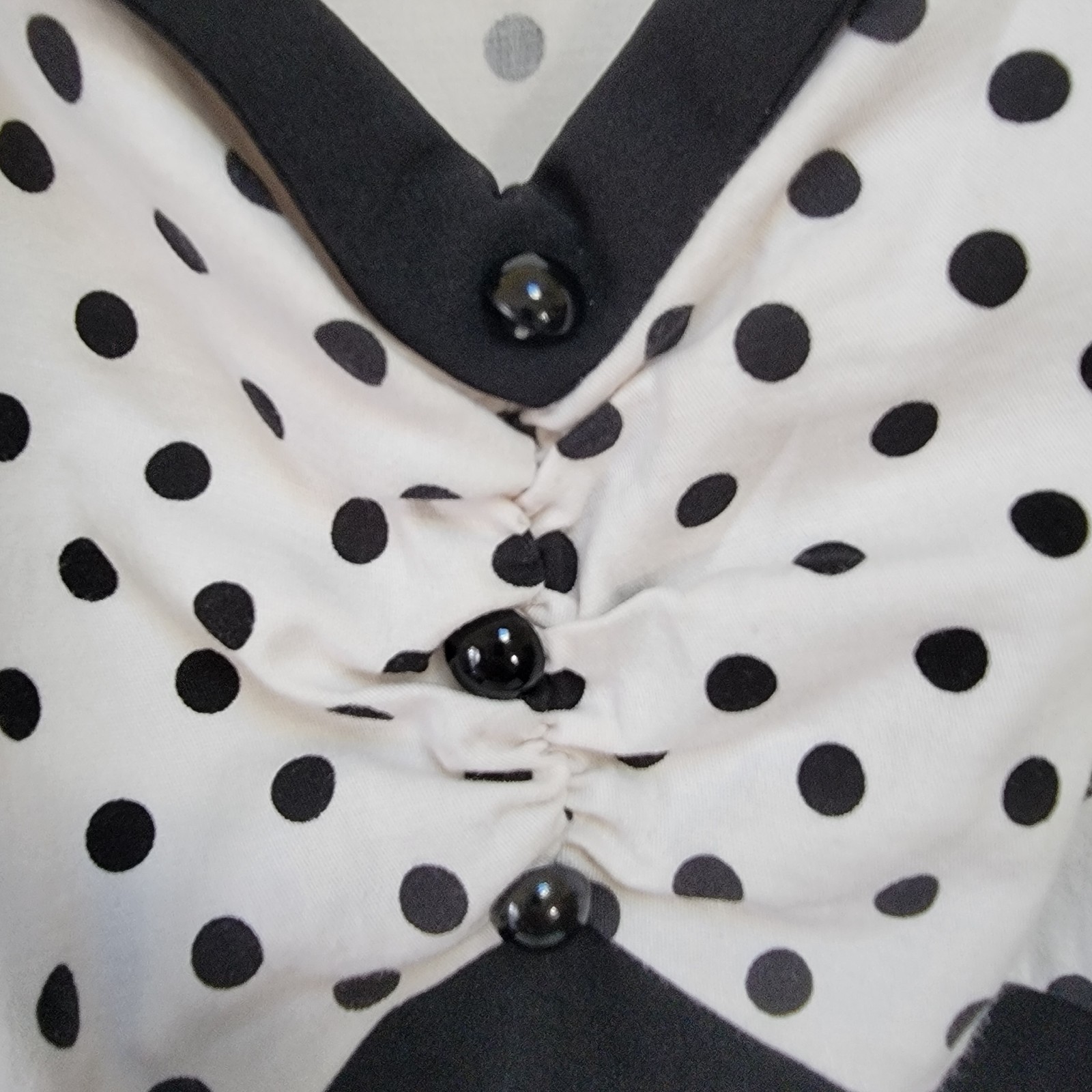 Nihsatin~ 1950s Retro Rockabilly Swing Dress~ Black &White w/Polka Dots~ Sz 4XL