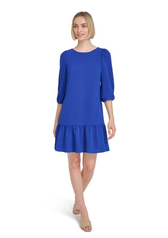 Harper Rose Ultramarine Balloon Sleeve Shift Dress Back Zipper Women’s 10